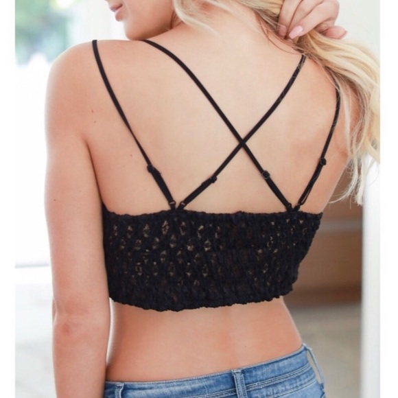 ❗️LAST❗️Black Floral Festival Bralette - Picture 4 of 5